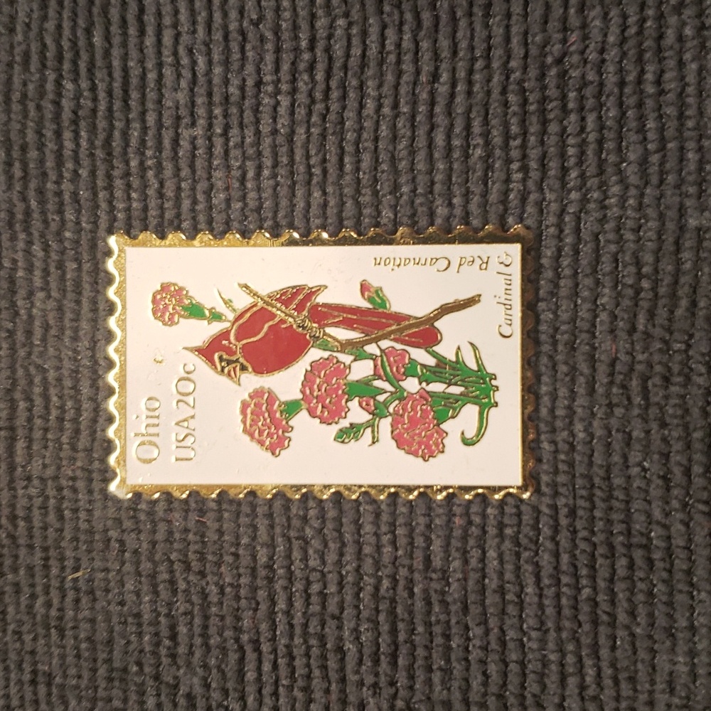 WinCo International Ohio Cardinal Stamp Pin